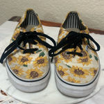 Vans Authentic Canvas White Sunflower Dots Lace-Up Low Top Sneakers Shoe… Photo 0