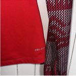 Nike Pro Dri-Fit 3/4 Zip Long Sleeve Top Red Size S Photo 7