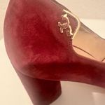 Tory Burch Elizabeth Round-Toe 85MM Pump Port Plum Chunky Heel Size 10.5 Photo 4