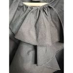 Diane Von Furstenberg  Women's Sleeveless Ruffle Blouse Black Size 4 Photo 7