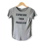Old Navy Espresso Then Prosecco Gray Graphic Tee, Vintage Wash sz. XS Photo 11