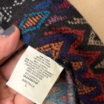 Meraki Multicolor BLACK Patterned Kimono Sweater Poncho Size LARGE Lace Fringe Photo 6