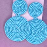 456. Seed Bead Blue Beaded Earrings Glass Photo 0
