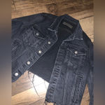 GRLFRND  fade black denim frayed cropped jacket Revolve fall designer jean casual Photo 3