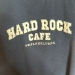 Hard Rock Cafe  Philadelphia Embroidered Navy Blue Sweatshirt Size Medium Photo 1