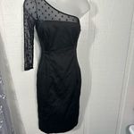 Bardot  Black One Shoulder Sheer Bodice  Dress Size 4 NWOT Photo 1