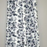 Abercrombie & Fitch Blue White Floral Wide Leg Pants women’s small short resort Photo 0
