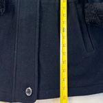 Larry Levine Black Wool Blend Faux Fur Collar Cuff Winter Coat Women's Size 12 Photo 4