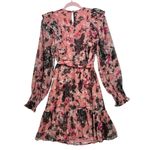 Rachel Parcell Floral Print Ruffle Chiffon Blouson Dress 0 XS Photo 4
