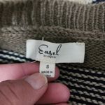 easel aztec oversized chewed hem sweater size small Photo 6