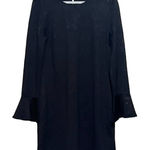 Libby Edelman  Women's Black Embossed Pattern‎ Dress Bell Sleeves Size M Photo 0
