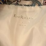 kim rogers Kim Roger’s vest NWT size Large white floral paisley zip up E Core Vest pockets Photo 2