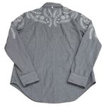 Rag and Bone Stripe Sahara Blue Embroidered Button Down Shirt Preppy Dainty S Photo 6