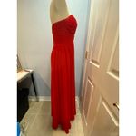 Azazie Yasmin Strapless Sweetheart Neckline Chiffon Scarlet Formal Gown Dress Photo 9