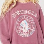 Daydreamer  Washed Pink Sequoia Crewneck Sweatshirt Cozy Comfort Nature L Photo 1