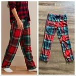 Aerie  Pajama Pants Plaid Cotton Lounge Sleep Red Green Blue Photo 2