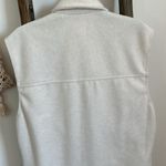 H&M Warm Beige White Sleeveless Shirt Jacket Long / Size Small Photo 4