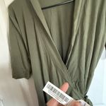 Quince Tencel Jersey Midi Wrap Dress in Sage Photo 5