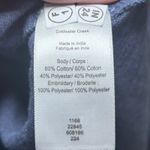 Chico's  Blue Floral‎ Embroidered Short Sleeve Notch Collar Top 1X Plus Photo 8