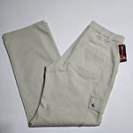 Lee Riveted Beige Cargo Pants Straight Leg Mid Rise Eased Fit Size 12 Tan Photo 2