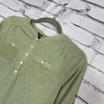 Lauren Ralph Lauren Green Button Blouse Longsleeve S Y2K Preppy Minimal Slim Fit Photo 6