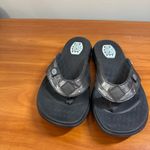 Hey Dude NWOT  Flip Christi Classic Black Shimmer Flip Flop Thong Sandal Comfort Photo 2