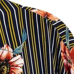 Umgee XL / 1X Sheer Floral Striped Long Kimono Duster Open Front Casual Photo 6