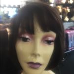 Wig 100% Human hair New short bob style wig bangs Brown Photo 0