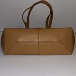 Elegant Tan Vegan Leather Tote Bag Cool Shape Very Chic❤️ Photo 2