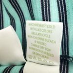 Lilly Pulitzer  | Navy Green Stripe Shift Dress Short Sleeve Short | Size Medium Photo 9