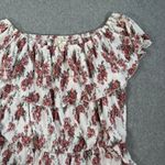 No Comment Floral Off Shoulder Romper Women 3X Crinkle Rose Shorts Elastic Waist Photo 2