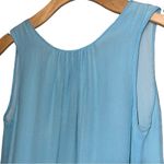 Madison Marcus  Women’s Size M Blue Ombre Silk Chiffon Flowy Ruffle Back Tank Top Photo 2