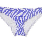 Shade & Shore Bikini Bottom Size XL Ruffle Cheeky Animal Print Purple White NWT Photo 0