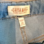 Shyanne  Blue Star and Stripe Wide Leg Jeans Photo 4