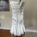 House Of CB  XS Tall 'Sirena' White Strapless Lace Up‎ Mini Dress NWOT Photo 2