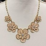Kate Spade  Pink Enamel Flower Necklace Gold Tone Jewelry Photo 0
