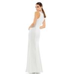 Mac Duggal Embellished Neck Trumpet Gown in White 10 Photo 2
