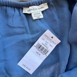 American Eagle  Tiered Ruffle Sleeveless Buttoned Top in Blue Size Medium NWT Photo 5