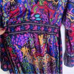 Betsey Johnson Vintage Y2K Bambi Mini Dress Retro Colorful Bell Sleeve Boho Chic Photo 13