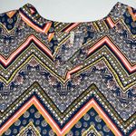 Est 1946 Boho Geo V Neck Blouse Black Size L Photo 5