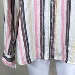 Sanctuary Linen/Rayon Mix Striped Boyfriend Shirt Photo 2