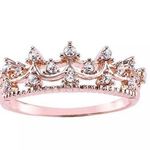 Exquisite Rose Gold Crown Ring Photo 0