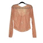 Free People NWT  Unapologetic Scoop Back Sequin Long Sleeve Top MEDIUM Photo 2