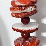 Navajo Spiny Oyster Necklace w Chunky Red Orange Beads Silver Plated Toggle EUC Photo 6