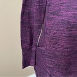 LOGO By Lori Goldstein  Purple Marled Knit Shark-bite Sweater Sz S Photo 3