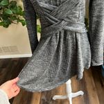 DRESSFO Grey Long Sleeve Crossed shirt | medium Gray Photo 4