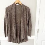 Eileen Fisher  System Brown Open-Front 100% Linen Cardigan Sweater Size Small Photo 1