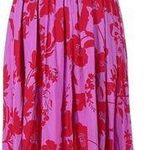 Anthropologie  Abel the label purple red maxi floral dress w thigh slit size M Photo 0