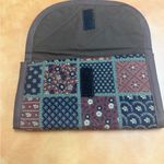 Handmade Elegant Patchwork Clutch Wallet - Brown and Blue Photo 2