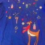 kim rogers Christmas Winter Holiday Long Sleeve Tee embroidered sequins beading size Small Photo 7